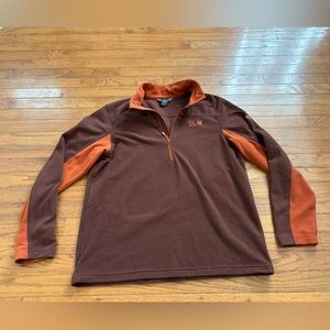 Mountain Hardwear Men’s Lightweight Fleece 1/4 Zip Pullover Orange Brown Large